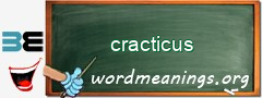 WordMeaning blackboard for cracticus